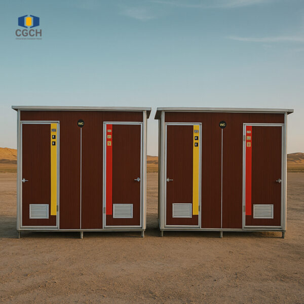 CGCH Engineering polystyrene toilet, suitable for construction sites, oil fields, campsites, resistant to corrosion and moisture.