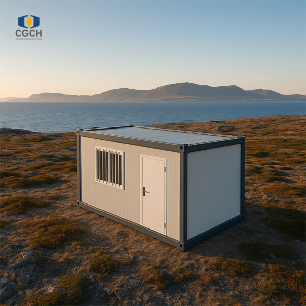 The Z-Fold folding container house with CGCH wood grain. Natural teak texture. Military-grade folding design. Resistant to cracking at -30°C. Quickly unfolds in 3 minutes.