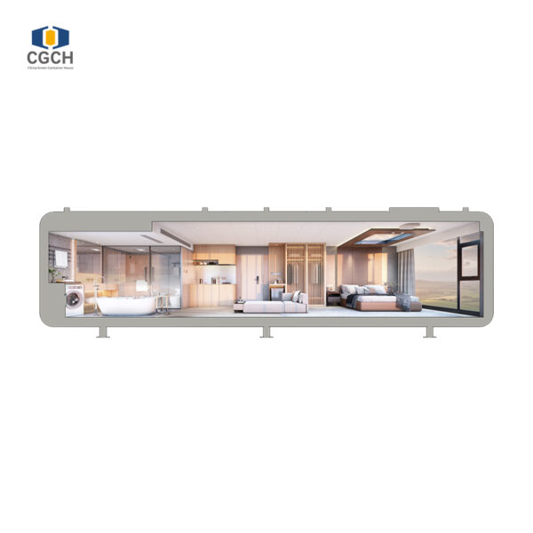 CGCH 40ft Prefab Home Capsule Mobile Hotel Prefab Home with Kitchen and Bathroom Capsule Home