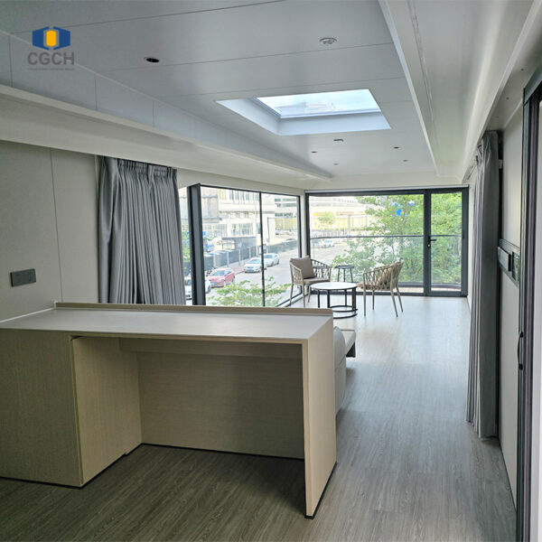 CGCH 40ft Prefab Home Capsule Mobile Hotel Prefab Home with Kitchen and Bathroom Capsule Home
