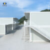 Flat-top modular folding container house | Weather-resistant steel, A-grade seismic resistance, foldable design for convenient transportation, three-story stackable and freely combinable.